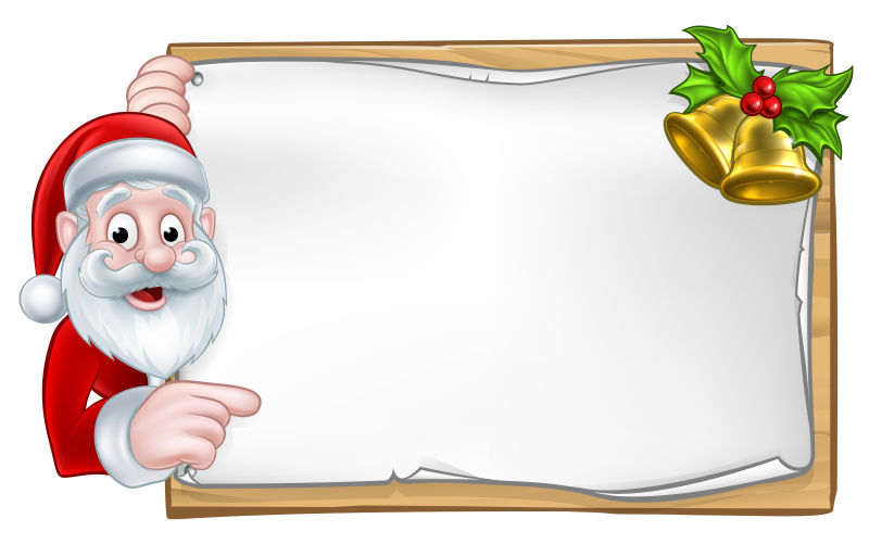 圣诞老人广告设计矢量图