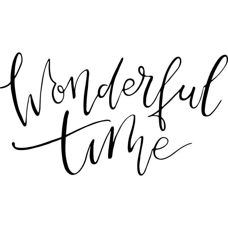 矢量美妙时间的创意字母插图