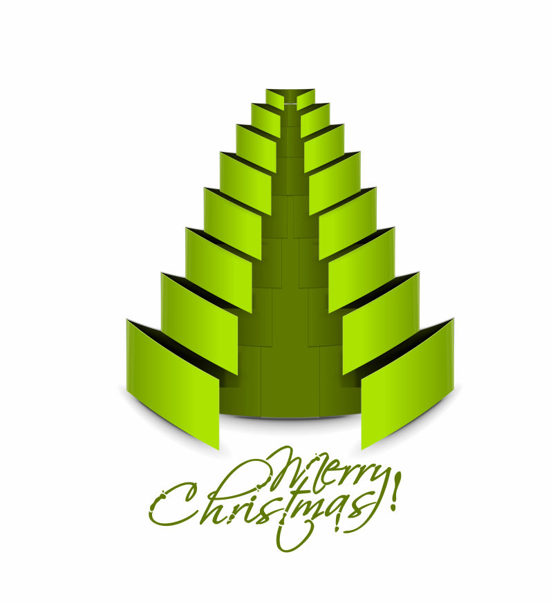 矢量创意圣诞树设计背景插图