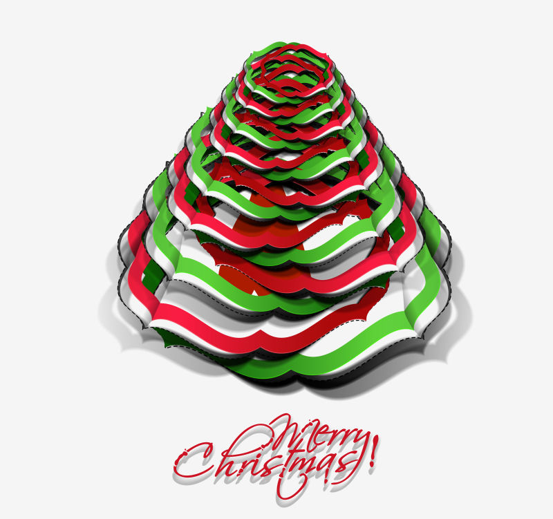 矢量现代圣诞树背景