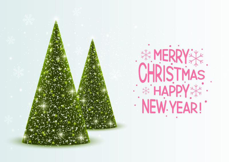 创意圣诞树装饰矢量背景