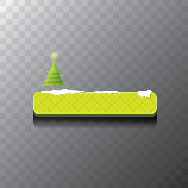 绿色主题上的圣诞树矢量