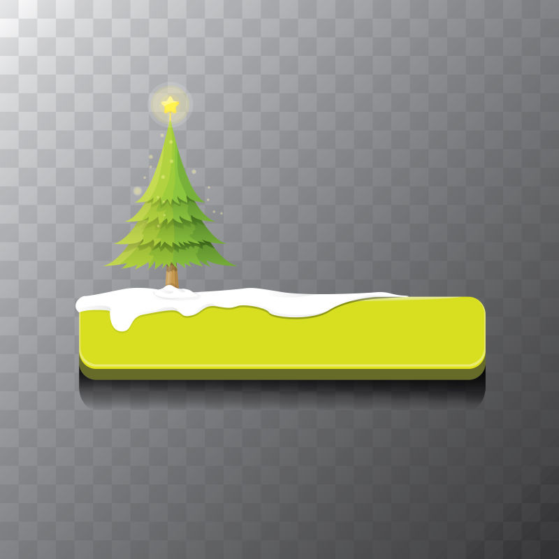 圣诞树绿色主题矢量