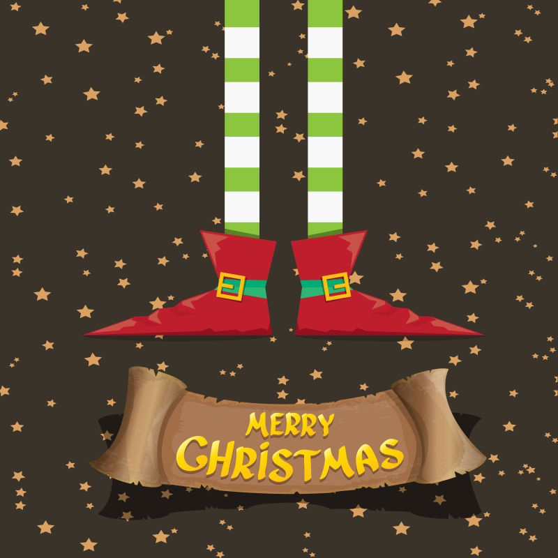 矢量精灵圣诞贺卡