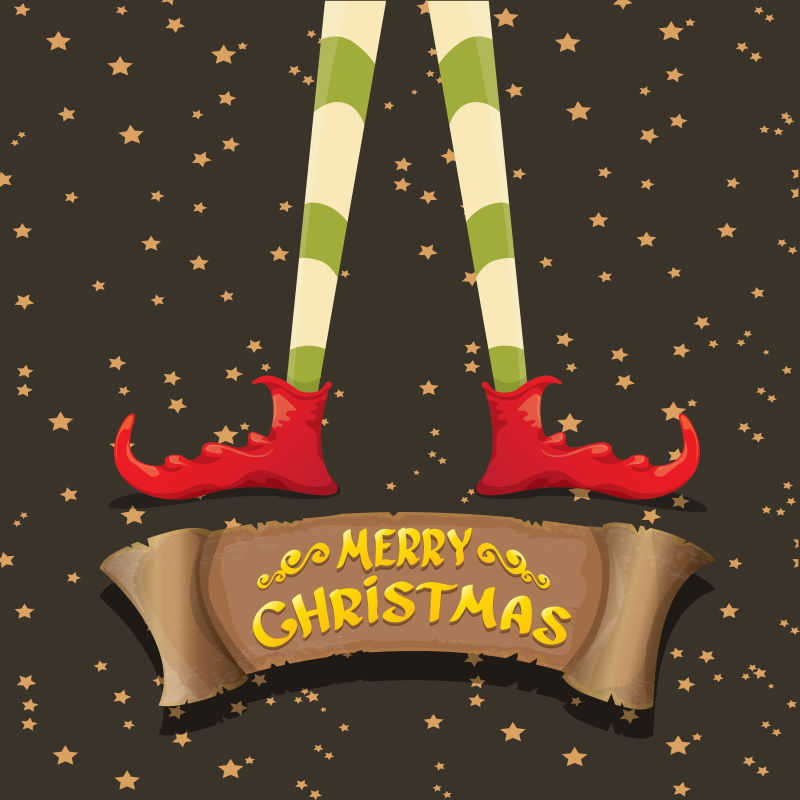 卡通圣诞快乐矢量图