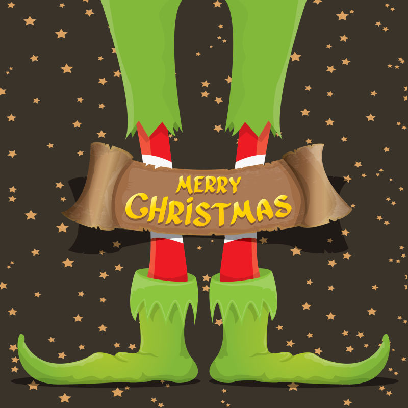 卡通矢量创意圣诞贺卡