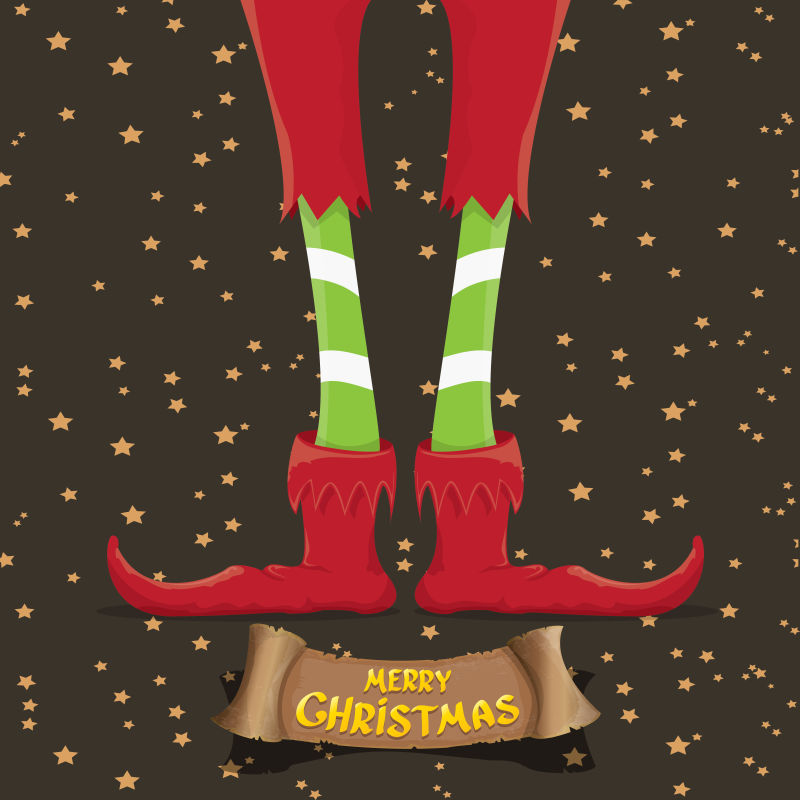 矢量创意卡通圣诞贺卡