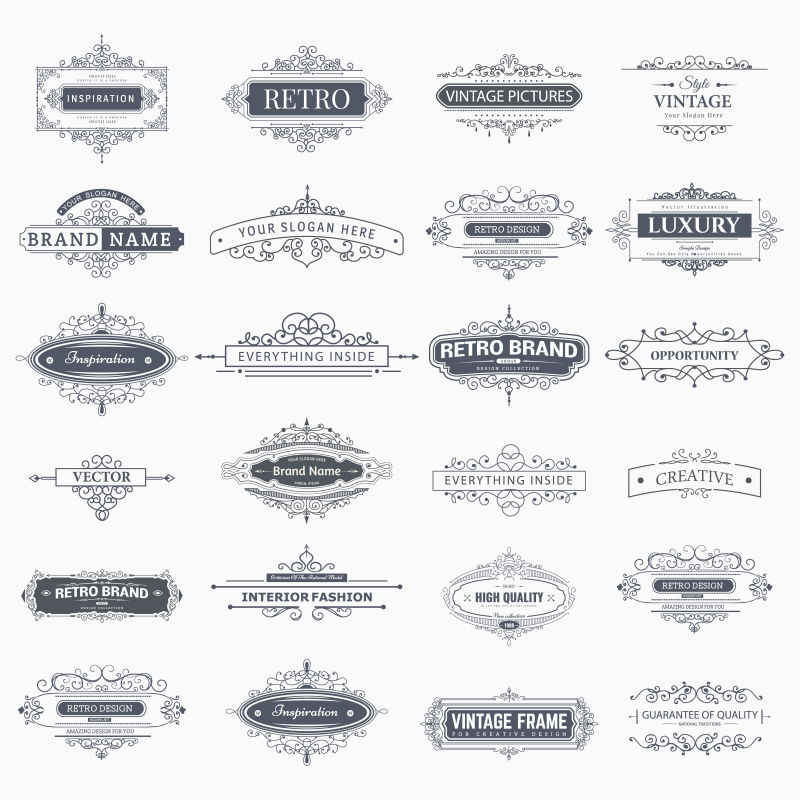 矢量商务标签设计图