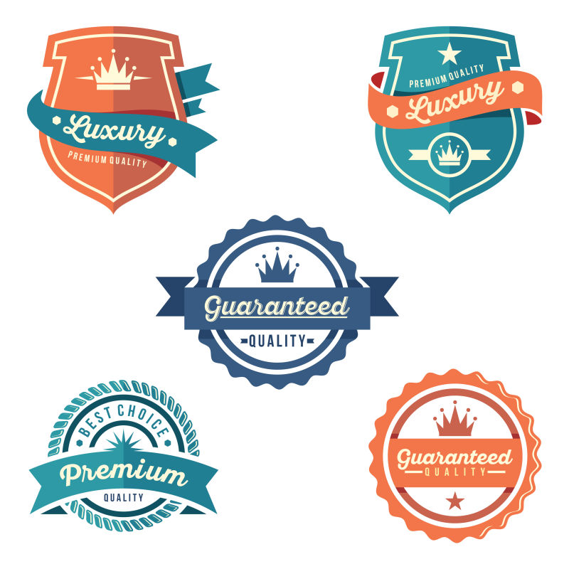 矢量复古标签样式设计