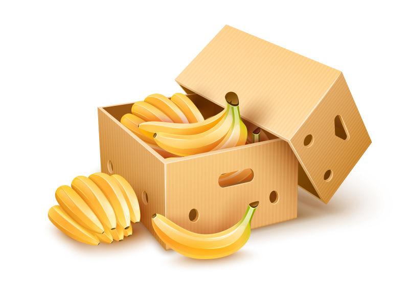 矢量箱子里的香蕉