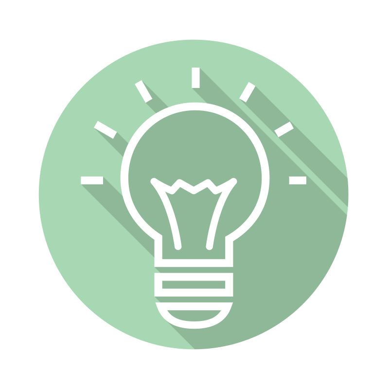 蓝色灯泡矢量图标