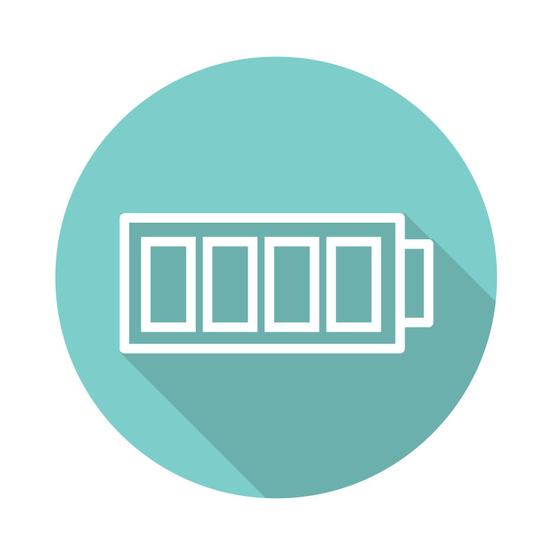 蓝色满格电池图标矢量设计