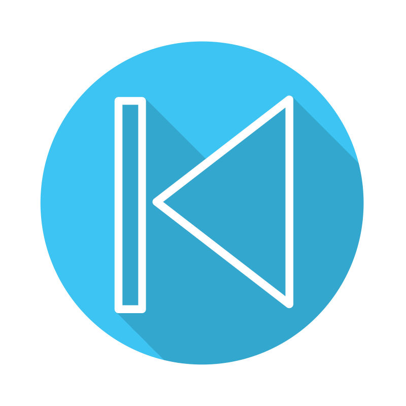 蓝色倒带图标设计矢量