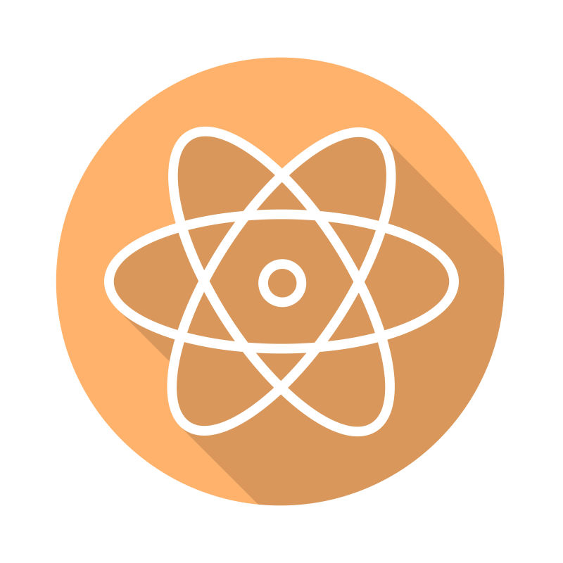 橙色原子图标矢量设计