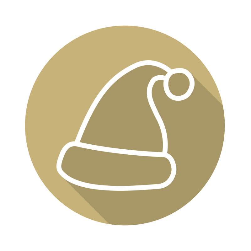 圣诞帽子矢量图标