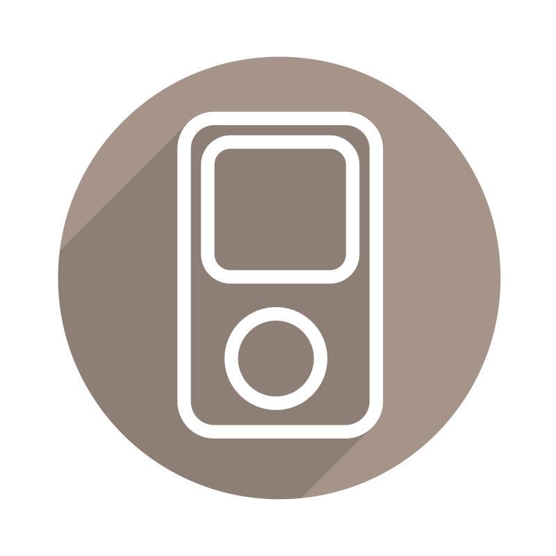 MP3播放器图标矢量设计