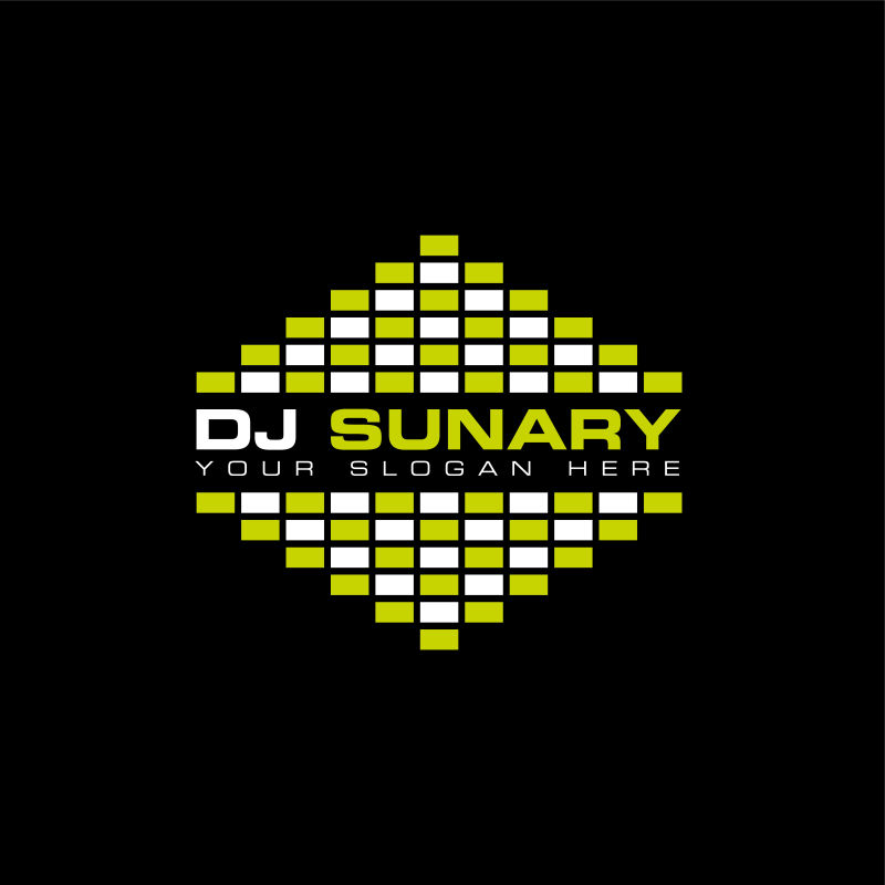矢量DJ电子音乐logo设计