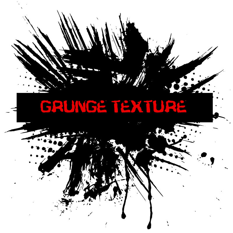 飞溅的笔墨画矢量图