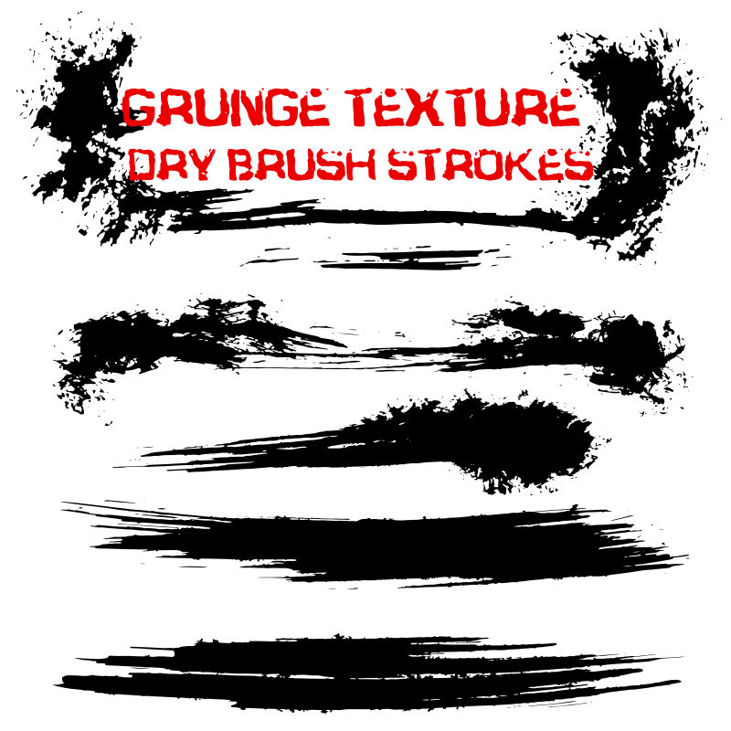 黑色笔墨矢量背景