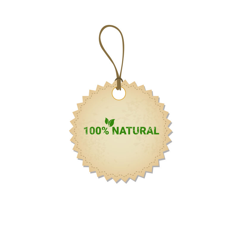 有机产品标签矢量设计图
