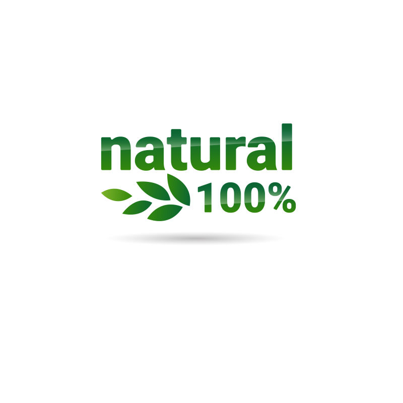 矢量绿色有机产品logo设计插图