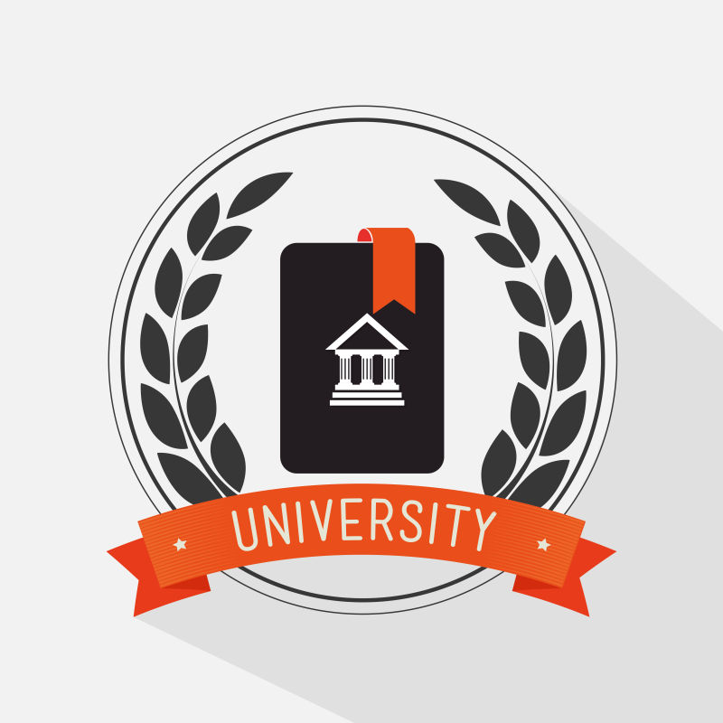 矢量学习教育标志设计图