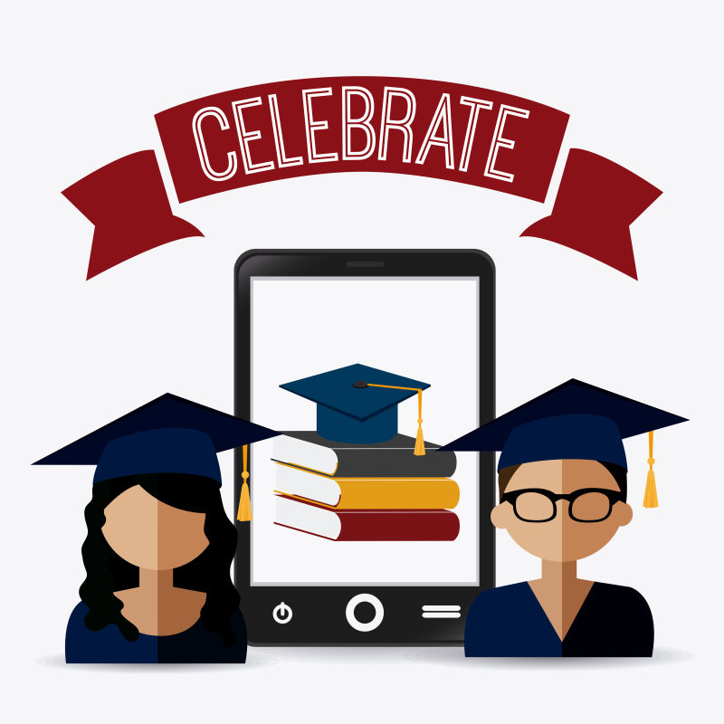 矢量毕业教育标志设计