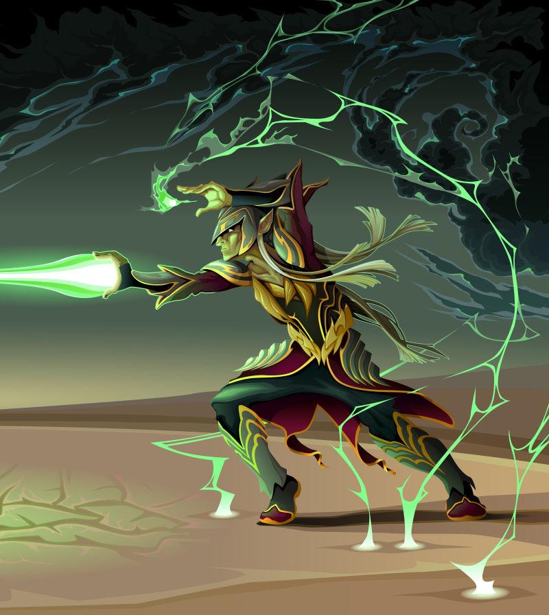 对打的动漫人物矢量