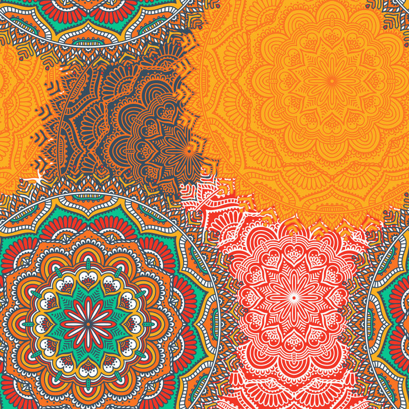 创意花卉图案矢量设计