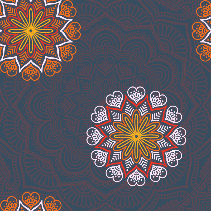 矢量的创意花卉图案