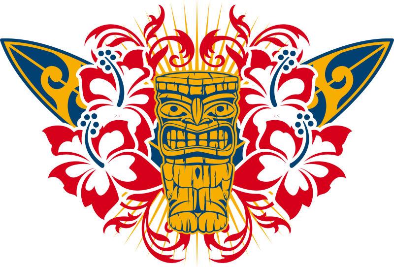 抽象民族图腾矢量图