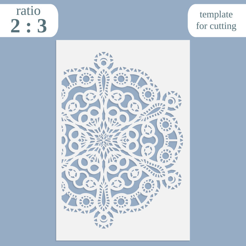 矢量镂空图案贺卡设计