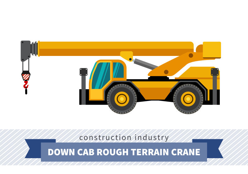 矢量重型起重机插图