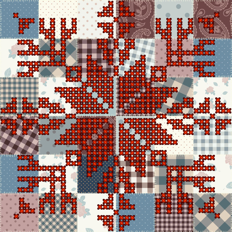 橘黄色的雪花纹理矢量