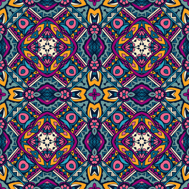 风几何纹理矢量无缝背景