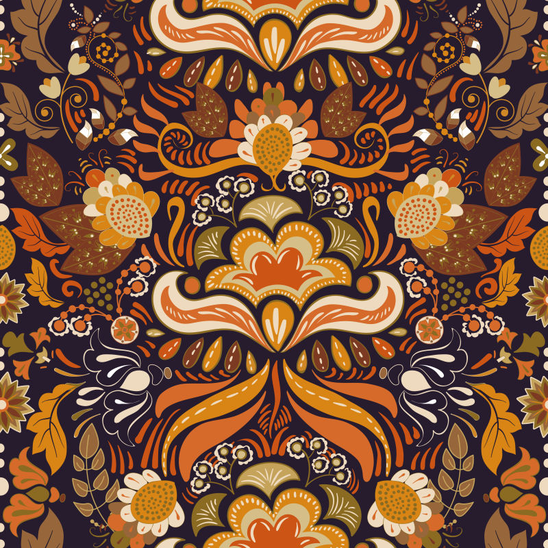 创意矢量橙色装饰图案背景