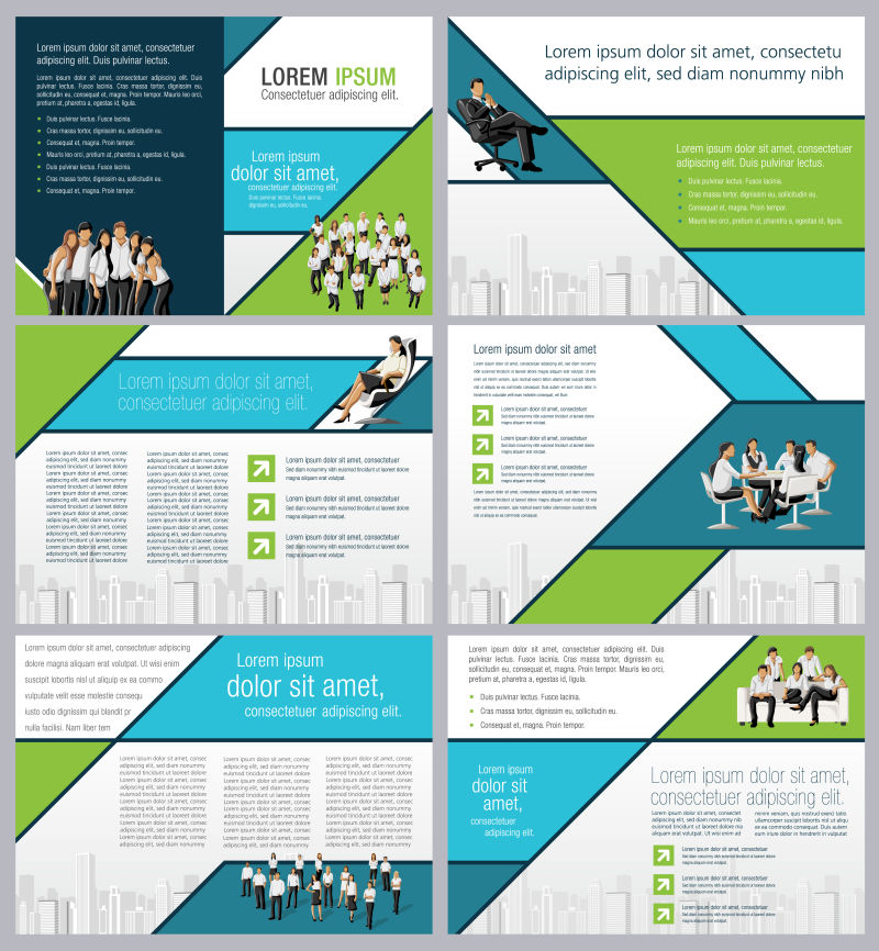 城市商业宣传矢量广告图