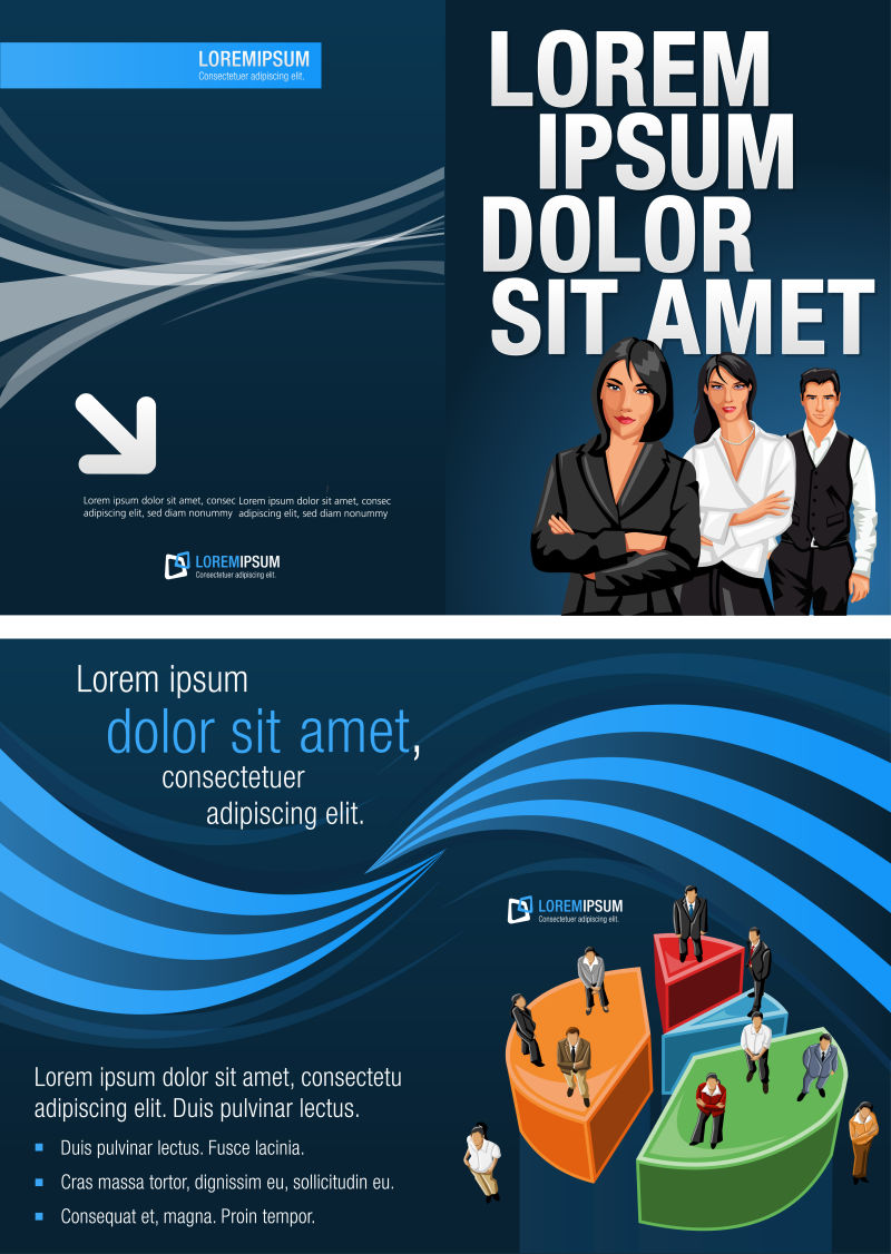 商务团队广告矢量图