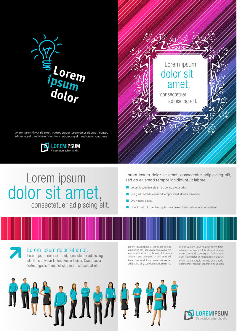 彩色商业矢量广告图