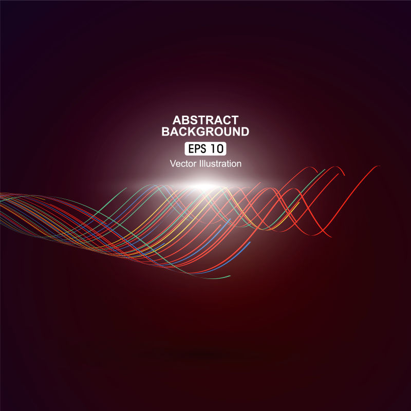 五彩缤纷的曲线透视图背景