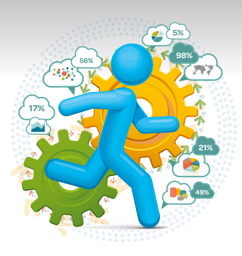 矢量商务统计概念设计