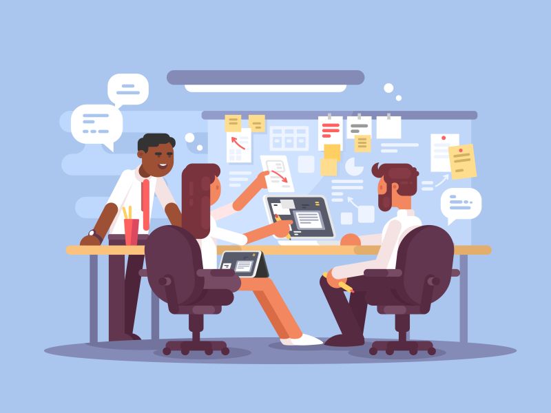 团队合作的矢量设计