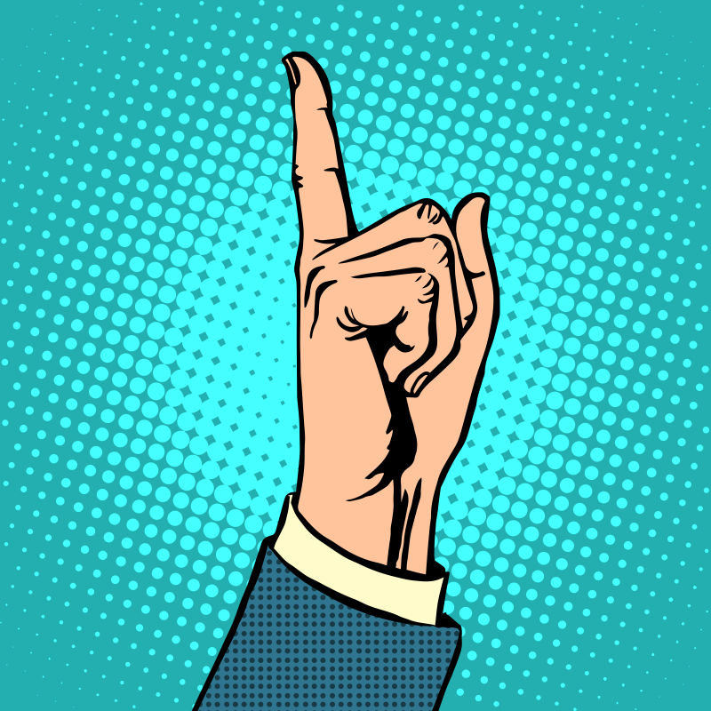 食指的特写矢量