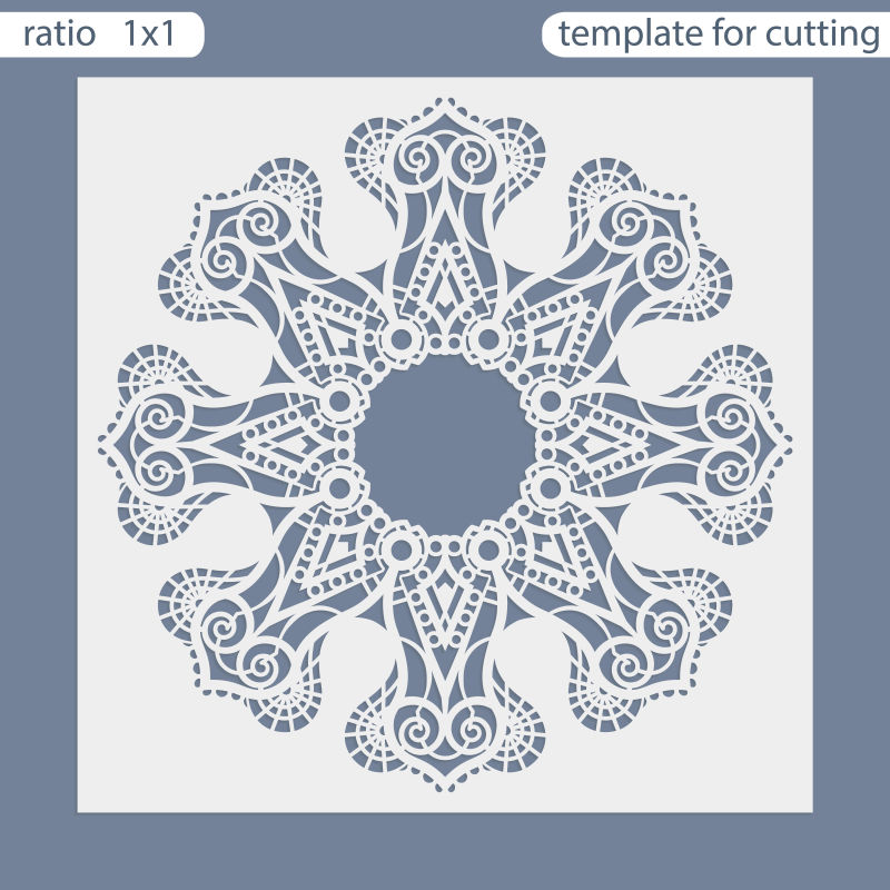 圣诞雪花矢量卡片设计