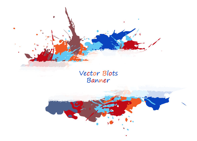 彩色斑点手绘矢量图