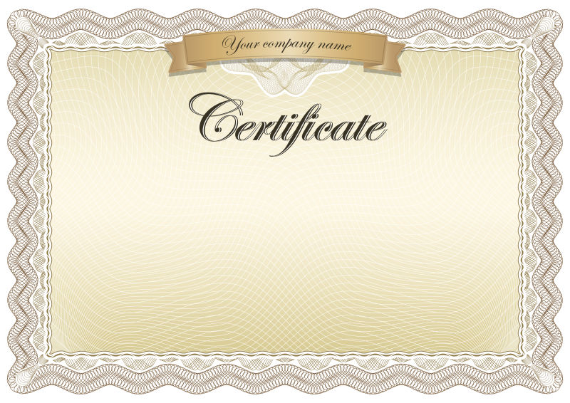 矢量创意空白证书样式设计