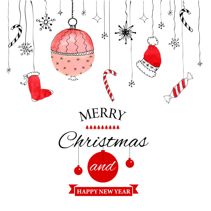 圣诞节涂鸦矢量