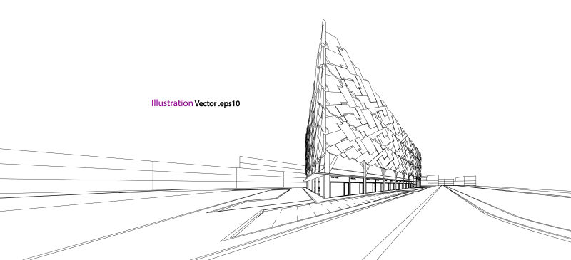 创意商场模型矢量