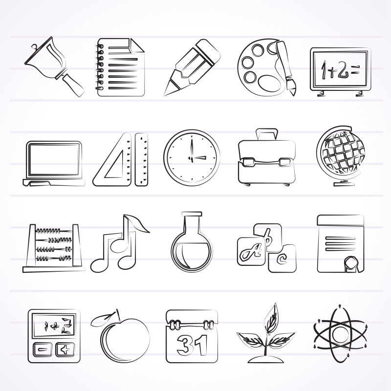 教育科学和研究图标矢量