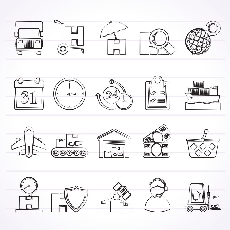 货物运输和物流矢量